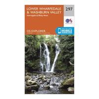 ordnance survey explorer 297 lower wharfedale washburn valley map with ...