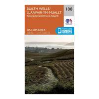 Ordnance Survey Explorer 188 Builth Wells, Paincastle & Talgarth Map With Digital Version, Orange