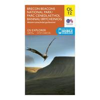 Ordnance Survey Explorer OL 12 Brecon Beacons National Park - Western & Central Areas Map, Orange