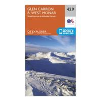 Ordnance Survey Explorer 429 Glen Carron & West Monar Map With Digital Version, Orange
