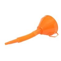 orange flexible funnel with filter screen