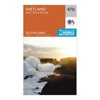 Ordnance Survey Explorer 470 Shetland - Unst, Yell & Fetlar Map With Digital Version, Orange