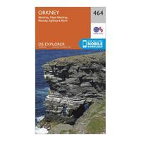 Ordnance Survey Explorer 464 Orkney Map With Digital Version, Orange