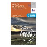 Ordnance Survey Explorer Active 170 Abingdon, Wantage & Vale of White Horse Map With Digital Version, Orange