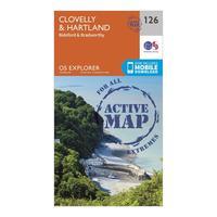 Ordnance Survey Explorer Active 126 Clovelly & Hartland Map With Digital Version, Orange