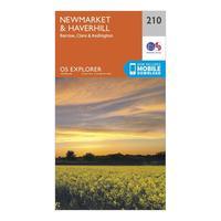 Ordnance Survey Explorer 210 Newmarket & Havehill, Barrow, Clare & Kedington Map With Digital Version, Orange