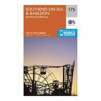 Ordnance Survey Explorer 175 Southend-on-Sea & Basildon Map With Digital Version, Orange