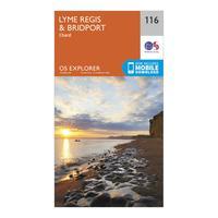 Ordnance Survey Explorer 116 Lyme Regis & Bridport Map With Digital Version, Orange