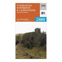 Ordnance Survey Explorer 396 Stonehaven, Inverbervie & Laurencekirk Map With Digital Version, Orange