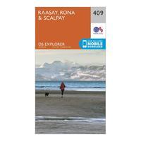 Ordnance Survey Explorer 409 Raasay, Rona & Scalpay Map With Digital Version, Orange