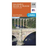 Ordnance Survey Explorer 338 Galashiels, Selkirk & Melrose Map With Digital Version, Orange