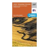 Ordnance Survey Explorer 287 West Pennine Moors, Blackburn, Darwen & Accrington Map With Digital Version, Orange