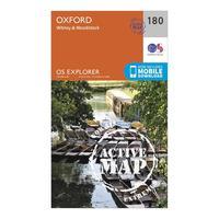 Ordnance Survey Explorer Active 180 Oxford, Witney & Woodstock Map With Digital Version, Orange