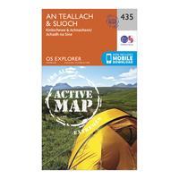 Ordnance Survey Explorer Active 435 An Teallach & Slioch Map With Digital Version, Orange