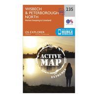 Ordnance Survey Explorer Active 235 Wisbech & Peterborough North Map With Digital Version, Orange