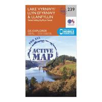 Ordnance Survey Explorer Active 239 Lake Vyrnwy & Llanfyllin Map With Digital Version, Orange