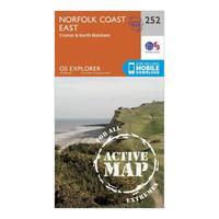 Ordnance Survey Explorer Active 252 Norfolk Coast East Map With Digital Version, Orange