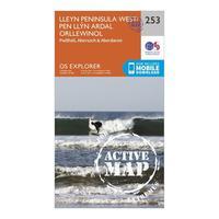 Ordnance Survey Explorer Active 253 Lleyn Peninsula West Map With Digital Version, Orange