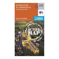 ordnance survey explorer active 232 nuneaton tamworth map with digital ...