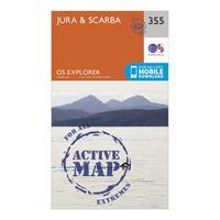 Ordnance Survey Explorer Active 355 Jura & Scarba Map With Digital Version, Orange