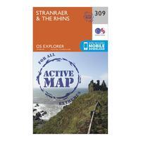 Ordnance Survey Explorer Active 309 Stranraer & The Rhins Map With Digital Version, Orange
