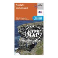 Ordnance Survey Explorer Active 464 Orkney - Westray, Papa Westray, Rousay, Egilsay & Wyre Map With Digital Version, Orange