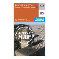 ordnance survey explorer active 424 buckie keith map with digital vers ...