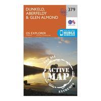 Ordnance Survey Explorer Active 379 Dunkfeld, Aberfeldy & Glen Almond Map With Digital Version, Orange
