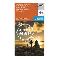 Ordnance Survey Explorer Active 400 Loch Lochy & Glen Roy Map With Digital Version, Orange