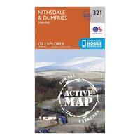 Ordnance Survey Explorer Active 321 Nithsdale & Dumfries Map With Digital Version, Orange