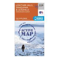 Ordnance Survey Explorer Active 329 Lowther Hills, Sanquhar & Leadhills Map With Digital Version, Orange