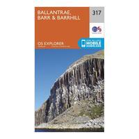 Ordnance Survey Explorer 317 Ballantrae, Barr & Barrhill Map With Digital Version, Orange