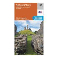 Ordnance Survey Explorer 113 Okehampton Map With Digital Version, Orange