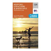 Ordnance Survey Explorer 139 Bideford, Ilfracombe & Barnstaple Map With Digital Version, Orange