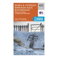 Ordnance Survey Explorer 452 Barra & Vatersay Map With Digital Version, Orange