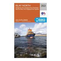 ordnance survey explorer 353 islay north map with digital version oran ...