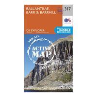 Ordnance Survey Explorer Active 317 Ballantrae, Barr & Barrhill Map With Digital Version, Orange