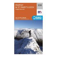 Ordnance Survey Explorer 330 Moffat & St Mary\'s Loch Map With Digital Version, Orange