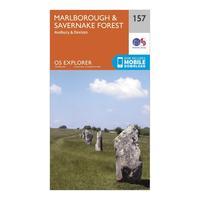 Ordnance Survey Explorer 157 Marlborough & Savernake Forest Map With Digital Version, Orange