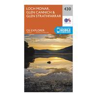 Ordnance Survey Explorer 430 Loch Monar, Glen Cannich & Glen Strathfarrar Map With Digital Version, Orange