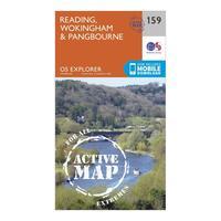 Ordnance Survey Explorer Active 159 Reading, Wokingshire & Pangbourne Map With Digital Version, Orange