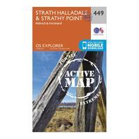 Ordnance Survey Explorer Active 449 Strath Halladale & Strathy Point Map With Digital Version, Orange