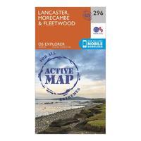 Ordnance Survey Explorer Active 296 Lancaster, Morecambe & Fleetwood Map With Digital Version, Orange