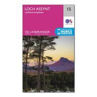 Ordnance Survey Landranger 15 Loch Assynt, Lochinvar & Kylesku Map With Digital Version, Orange