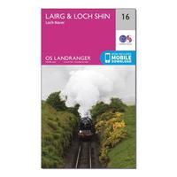 Ordnance Survey Landranger 16 Lairg & Loch Shin, Loch Naver Map With Digital Version, Orange