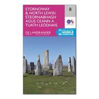 ordnance survey landranger 8 stornaway north lewis map with digital ve ...