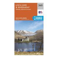 Ordnance Survey Explorer 360 Loch Awe & Inverarary Map With Digital Version, Orange