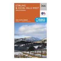 Ordnance Survey Explorer 366 Stirling & Ochil Hills Map With Digital Version, Orange