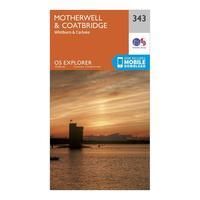 Ordnance Survey Explorer 343 Motherwell & Coatbridge Map With Digital Version, Orange