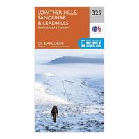 Ordnance Survey Explorer 329 Lowther Hills, Sanquhar & Leadhills Map With Digital Version, Orange
